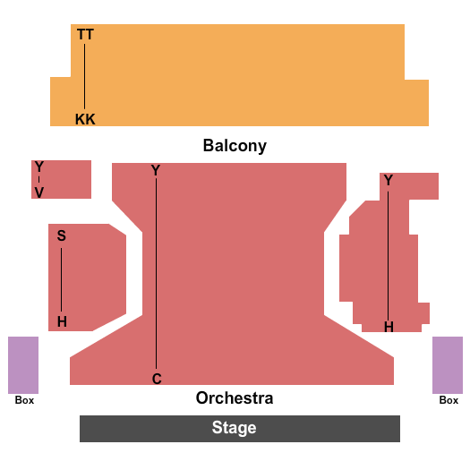 seating chart for Halton Theater - End Stage - eventticketscenter.com