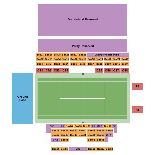 Hamlin Tennis Center venue and seating information