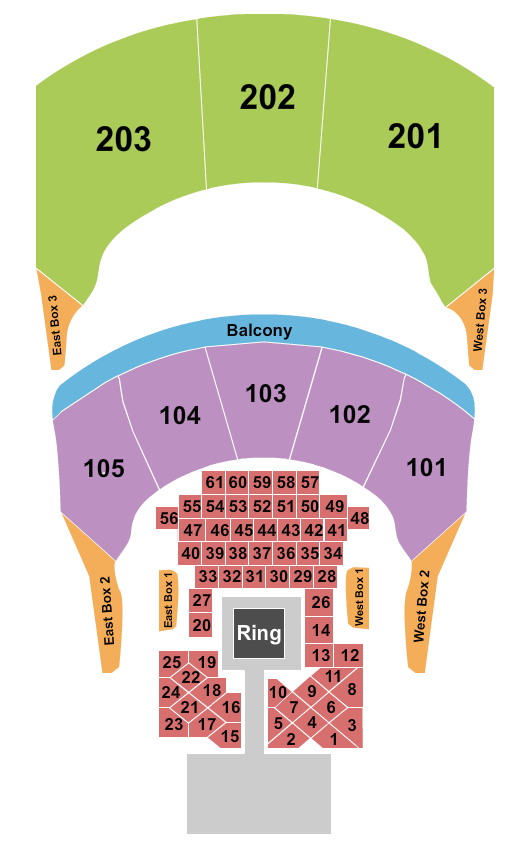 Hammerstein Ballroom Boxing Tables Seating Chart