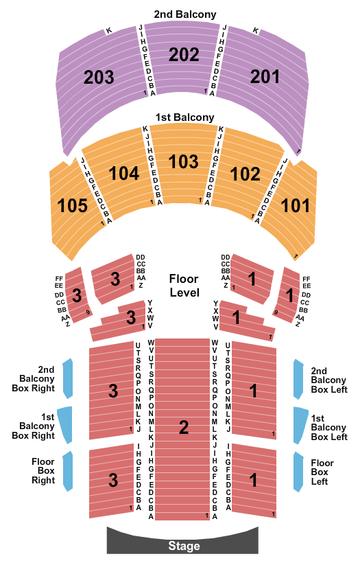 Bally's Grand Ballroom Seating Chart