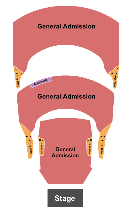 Hammerstein Ballroom GA & Boxes Seating Chart