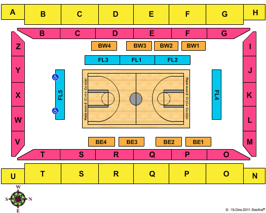Hammond Civic Center Basketball Seating Chart