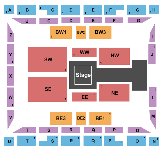 Hammond Civic Center WWE 2 Seating Chart