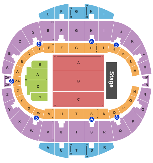 Hampton Coliseum End Stage Seating Chart