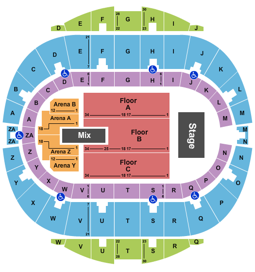 Hampton Coliseum Endstage 4 Seating Chart