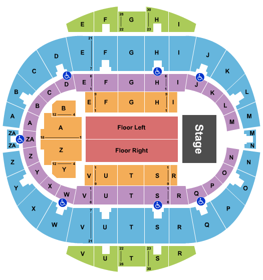 Hampton Coliseum Endstage 6 Seating Chart