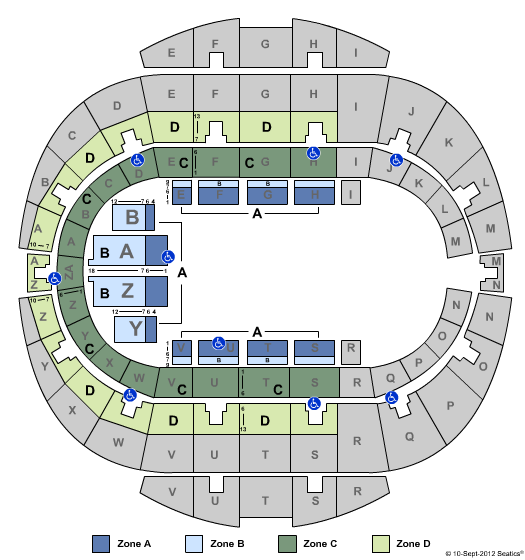 Hampton Coliseum Ice Show Zone Seating Chart
