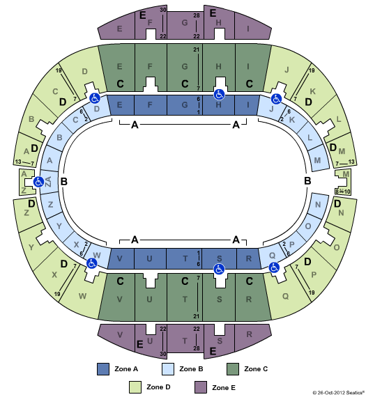 Hampton Coliseum Monster Jam - Zone Seating Chart
