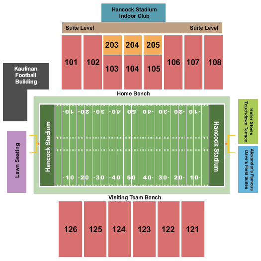 Hancock Stadium Football Seating Chart