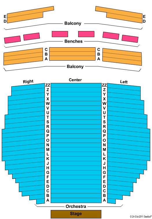 Hanford Fox Theatre End Stage Seating Chart