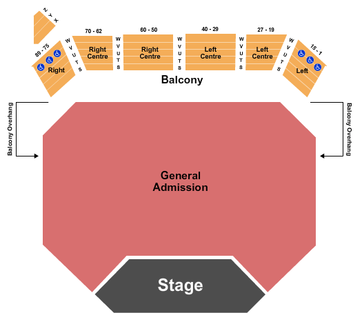 Great Canadian Casino Vancouver Endstage GA Flr Seating Chart