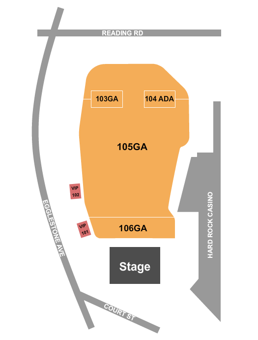 Hard Rock Cincinnati Outdoor Arena Endstage 2 Seating Chart