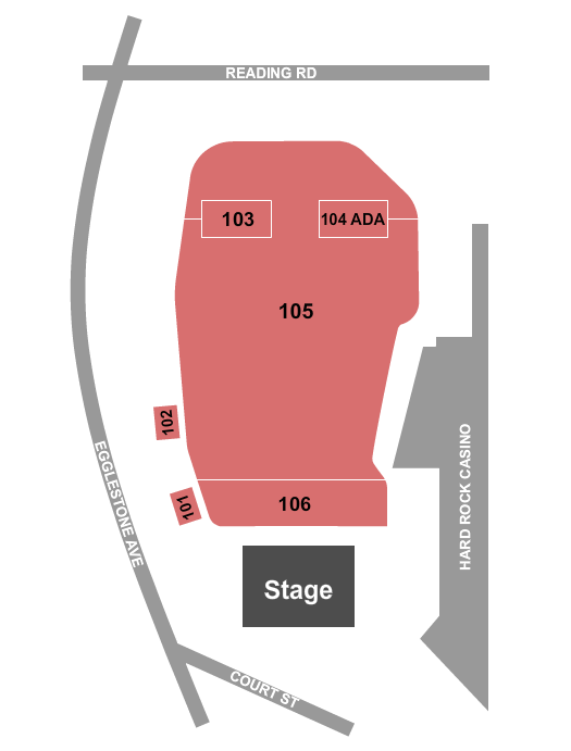 Hard Rock Cincinnati Outdoor Arena Endstage 2 Seating Chart