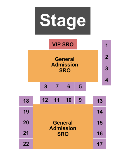 Seminole Hard Rock Tampa Event Center End Stage VIP Seating Chart