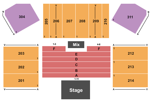 Hard Rock Live At Etess Arena Endstage-Tables-2 Seating Chart