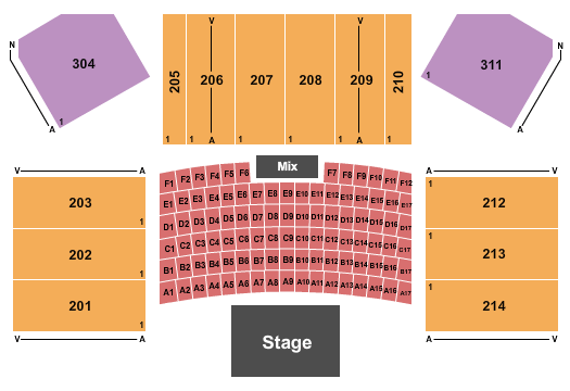 Hard Rock Live At Etess Arena Endstage Tables Seating Chart