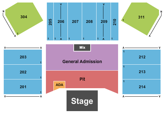 Hard Rock Live At Etess Arena Endstage Pit Seating Chart