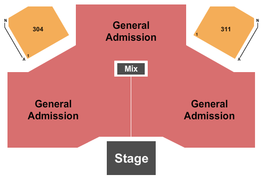 Hard Rock Live At Etess Arena GA/304/311 Seating Chart