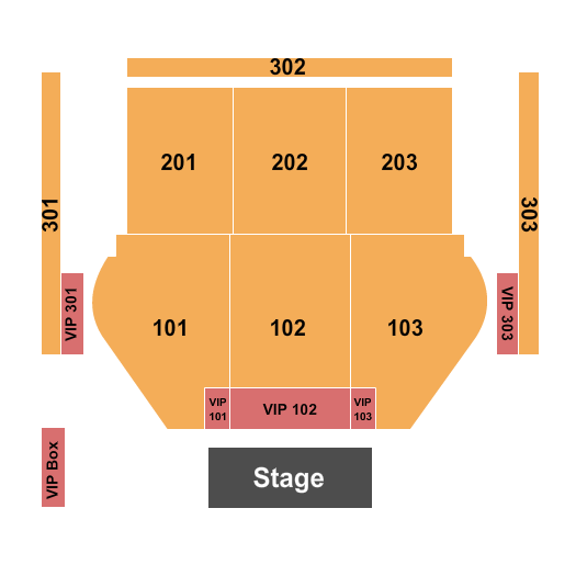 Hard Rock Live - Sacramento End Stage VIP Seating Chart