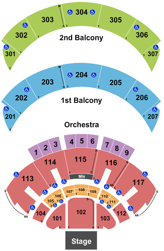 seating chart for Hard Rock Live At The Seminole Hard Rock Hotel & Casino - Hollywood Endstage 2 - eventticketscenter.com