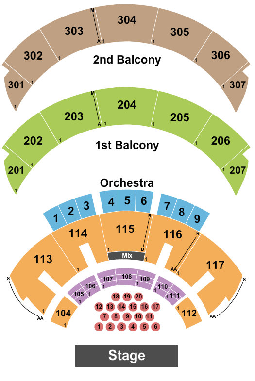 Hard Rock Live At The Seminole Hard Rock Hotel & Casino - Hollywood Endstage Tables Seating Chart