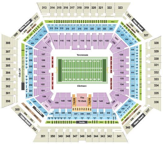 Hard Rock Stadium 2022 Orange Bowl Seating Chart