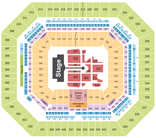 Hard Rock Stadium ColdPlay Seating Chart