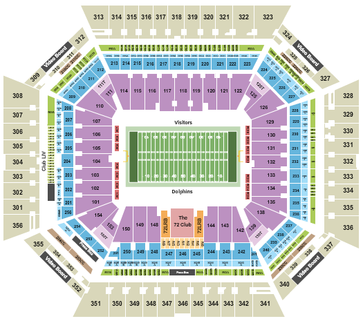 Hard Rock Stadium Miami Dolphins - Miami, FL  Tickets, 2023-2024 Event  Schedule, Seating Chart