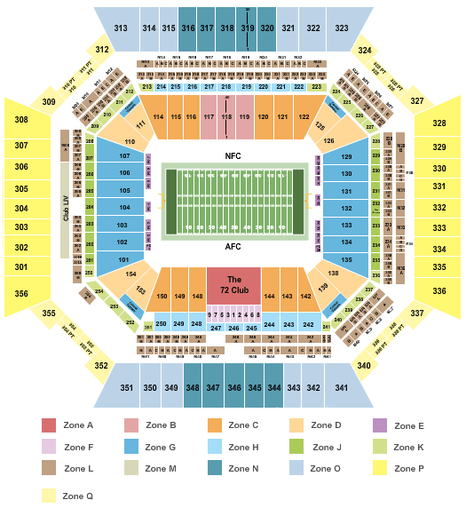 Hard Rock Stadium DO NOT USE Seating Chart