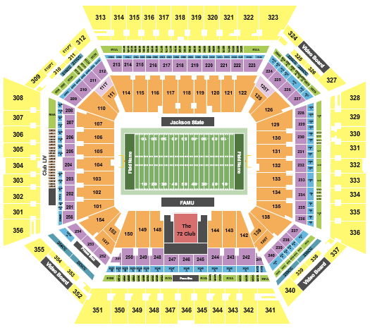 Hard Rock Stadium Orange Blossom Classic 2022 Seating Chart