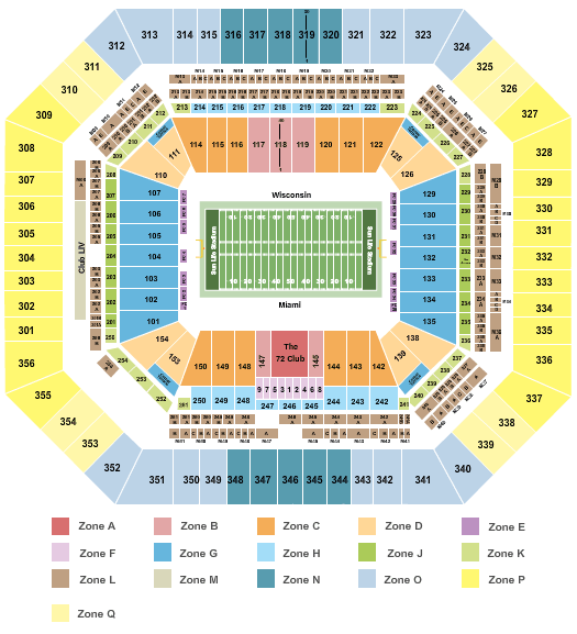 Hard Rock Stadium Orange Bowl 2017 - Int Zone Seating Chart