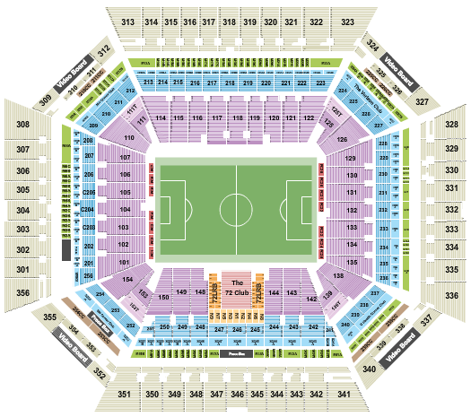 Hard Rock Stadium Soccer - Rows Seating Chart