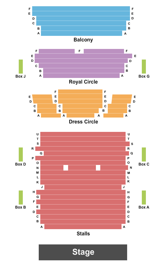 Harold Pinter Theatre Seating Map