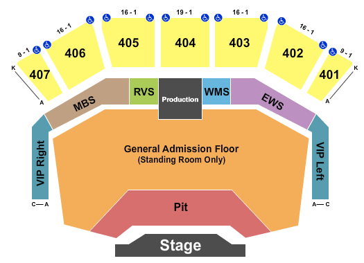 Harrah's Cherokee Resort Event Center Seating Chart