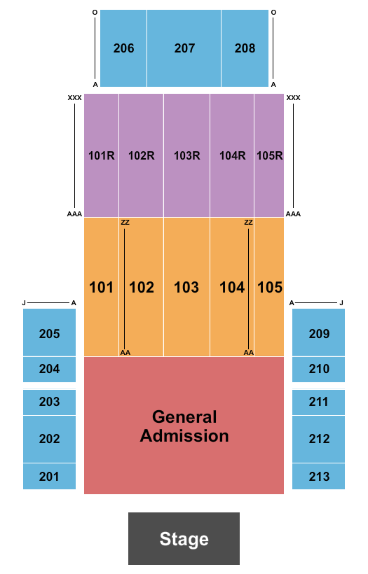 Rio Vista Outdoor Amphitheater at Harrah's Laughlin Endstage GA Pit 2 Seating Chart