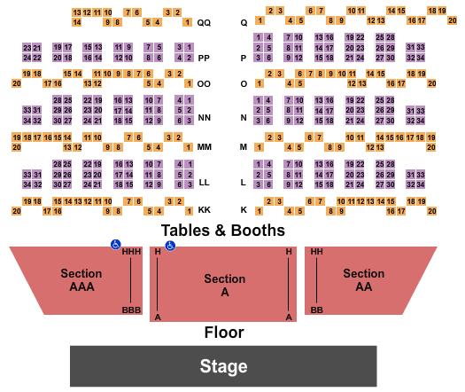 Donny Osmond Harrah's Showroom At Harrah's Las Vegas Seating Chart