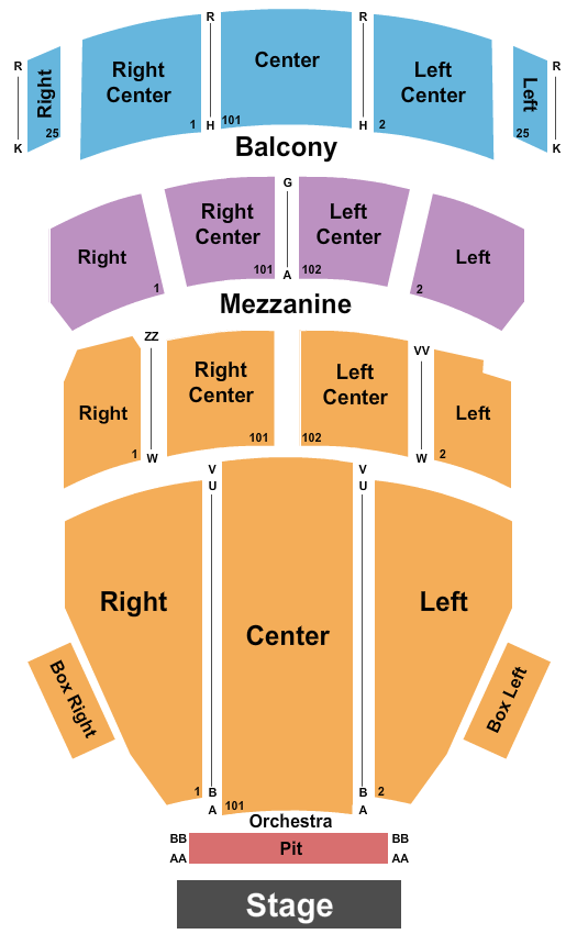 Harry and Jeanette Weinberg Theatre At The Scranton Cultural Center - Masonic Temple Endstage Pit Seating Chart