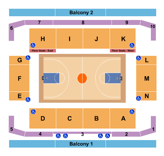 Hart Recreation Center Basketball Seating Chart