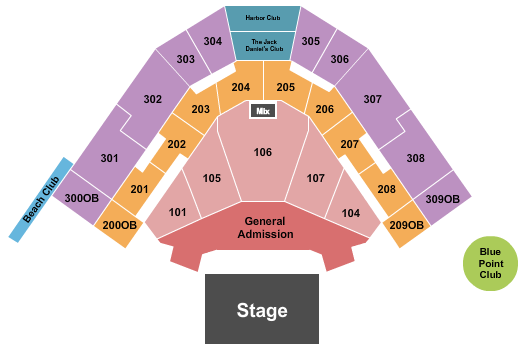 Hartford HealthCare Amphitheater Endstage GA Pit Seating Chart