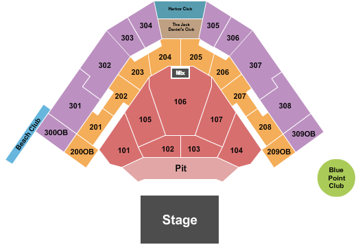 Hartford HealthCare Amphitheater Endstage Pit 2 Seating Chart