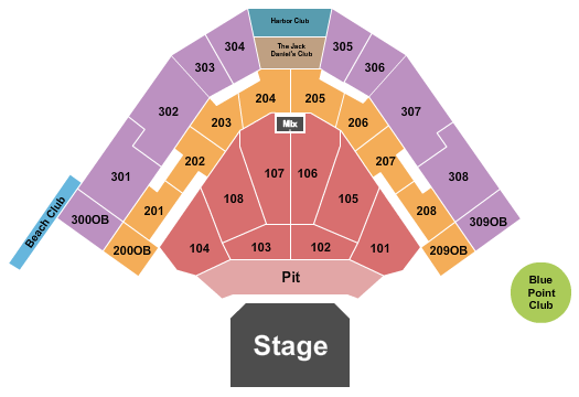 Hartford HealthCare Amphitheater Endstage Pit 3 Seating Chart