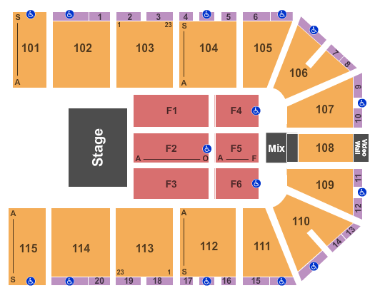 Park City Arena Half House Concert Reserved Seating Chart