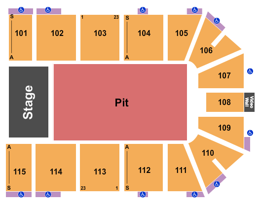 Park City Arena Endstage GA Pit Seating Chart