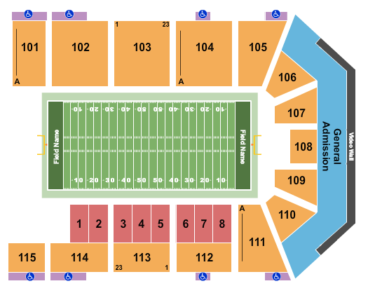 Park City Arena Football Seating Chart