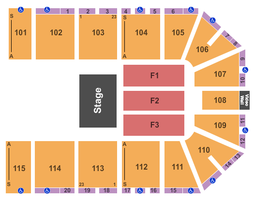 seating chart for Hartman Arena - Half House Reserved - eventticketscenter.com