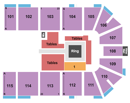 Park City Arena MMA Seating Chart