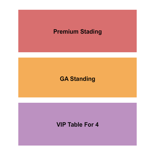 Harvester Performance Center Premium/GA Standing & Tables Seating Chart