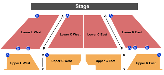 Harvey and Cynthia Jewett Theater End Stage Seating Chart