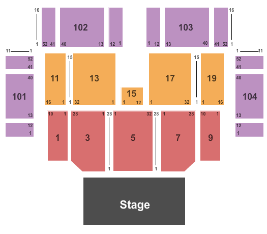 Lake Tahoe Outdoor Arena at Harveys End Stage Seating Chart