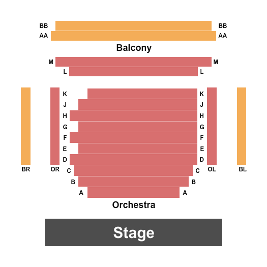 Hatch Recital Hall at Eastman Theatre Seating Chart
